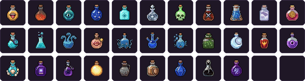 All 31 Hex Potion icons